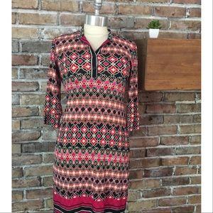 Laundry by Shelly Segal Geometric Shift Dress